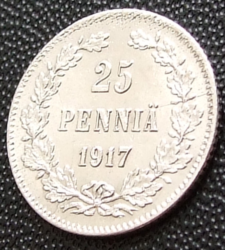 25  (pennia) 1917. S   F
