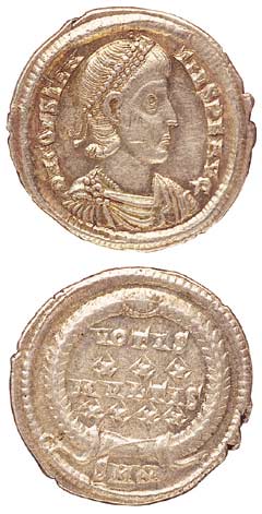 Силиква римского императора Констанция II. 337-361 гг. Серебро.