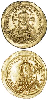 Солид византийского императора Константина VIII. 1025-1028 гг. Золото.